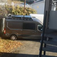Ford Transit 148po (moyen), toit moyen, rack de toit